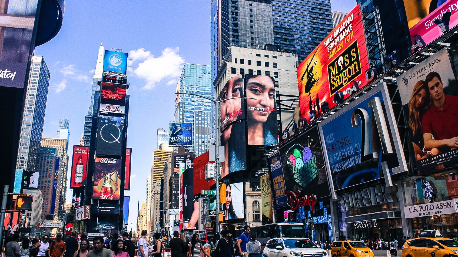 the Times Square in New York City.