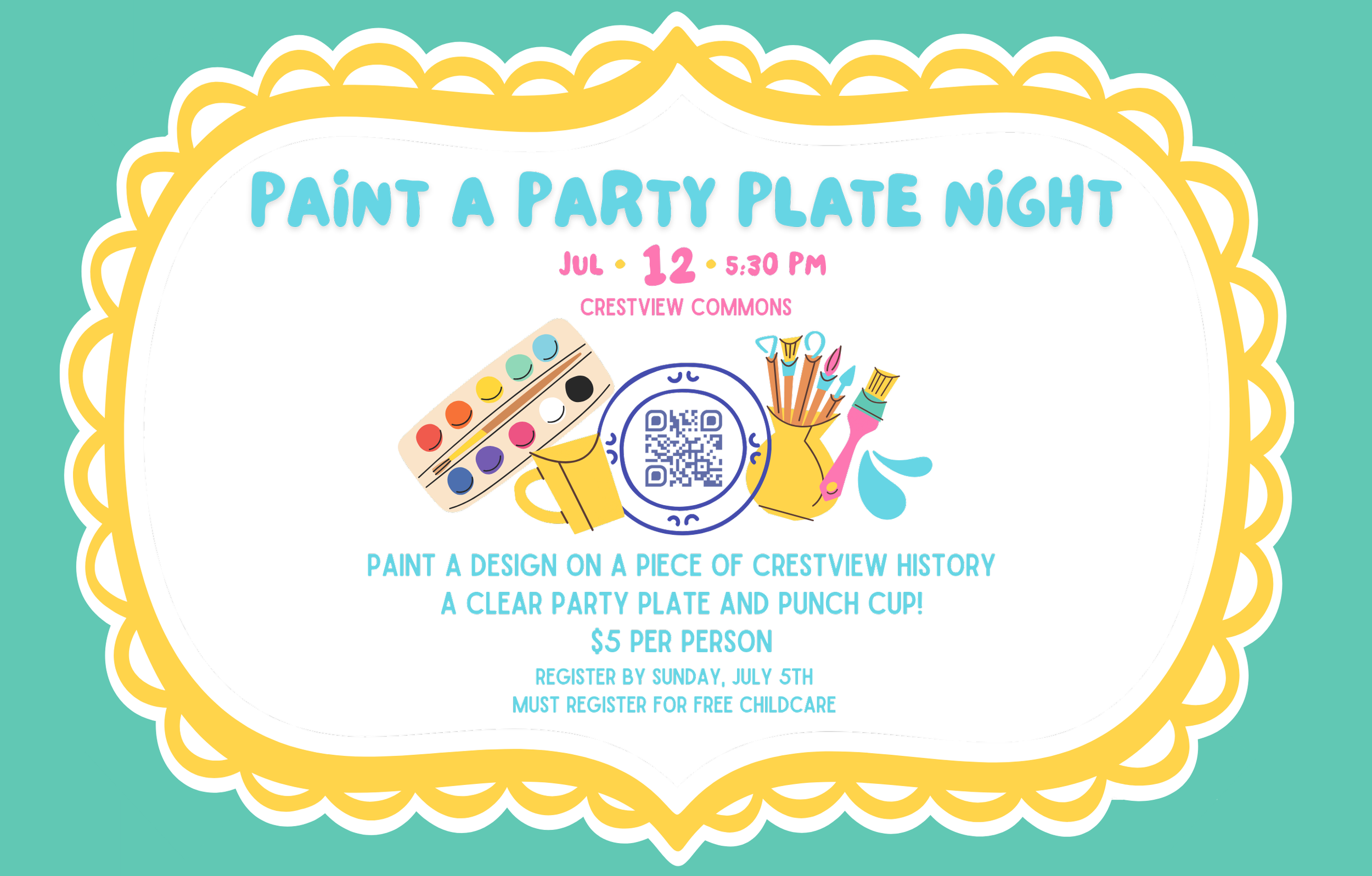 Paint A Party Plate Ladies Night