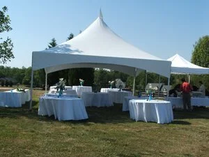 party tent installation by dupage tents and events
