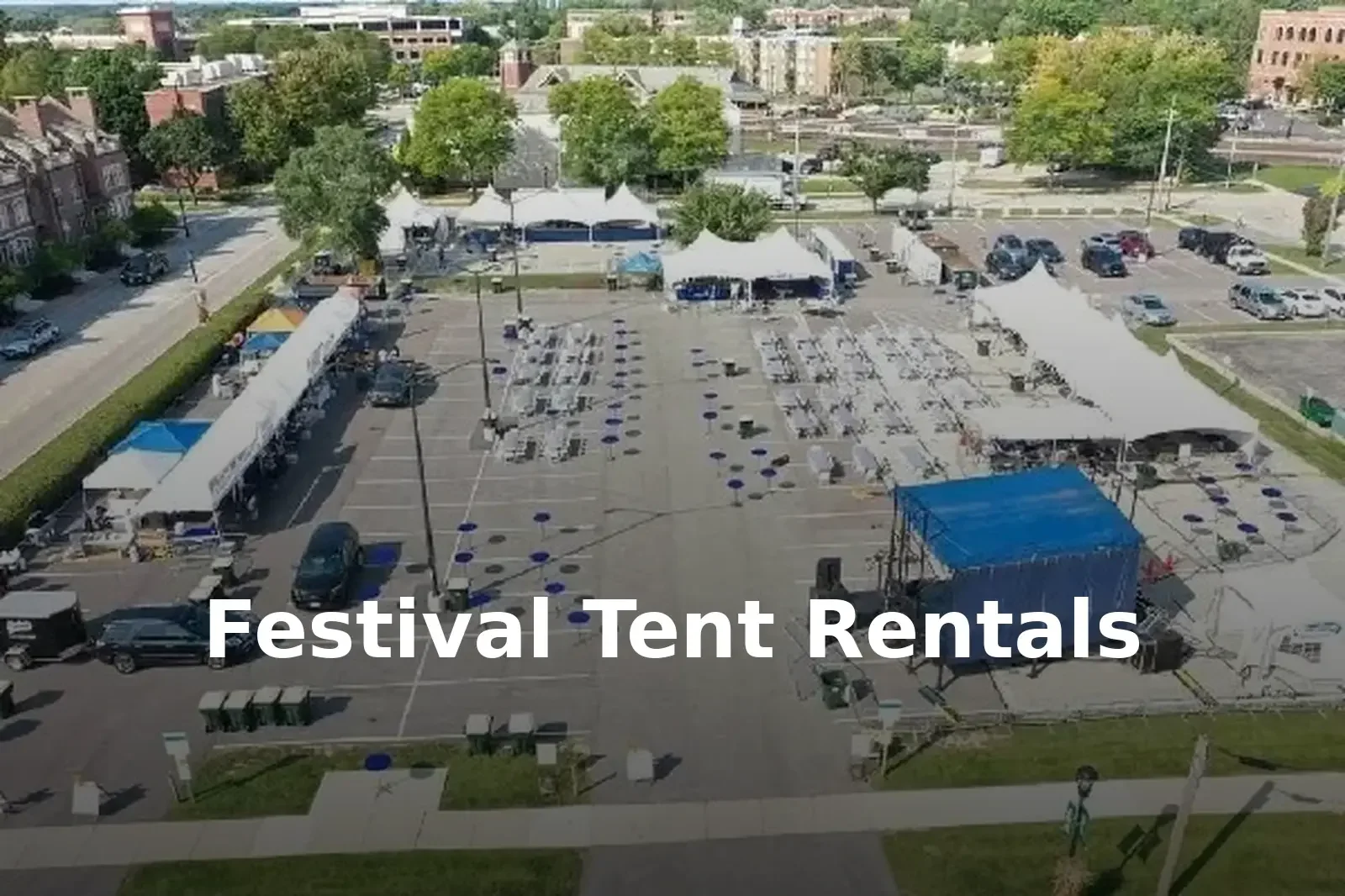 Festival frame tent rental for large scale outdoor events in greater Chicago region