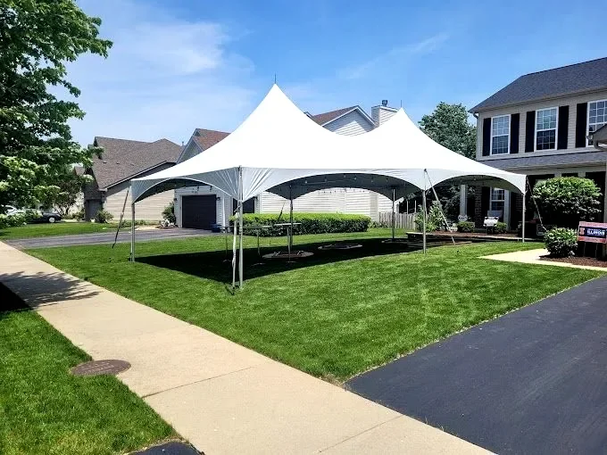graduation party tent setup in Lombard IL