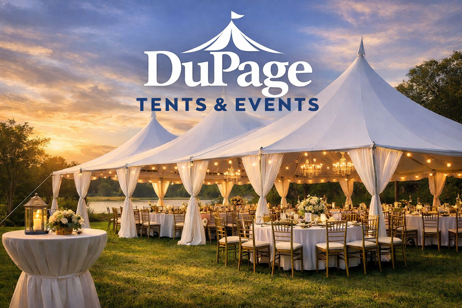 Event tent rental in Elk Grove Village IL for corporate gathering with professional setup