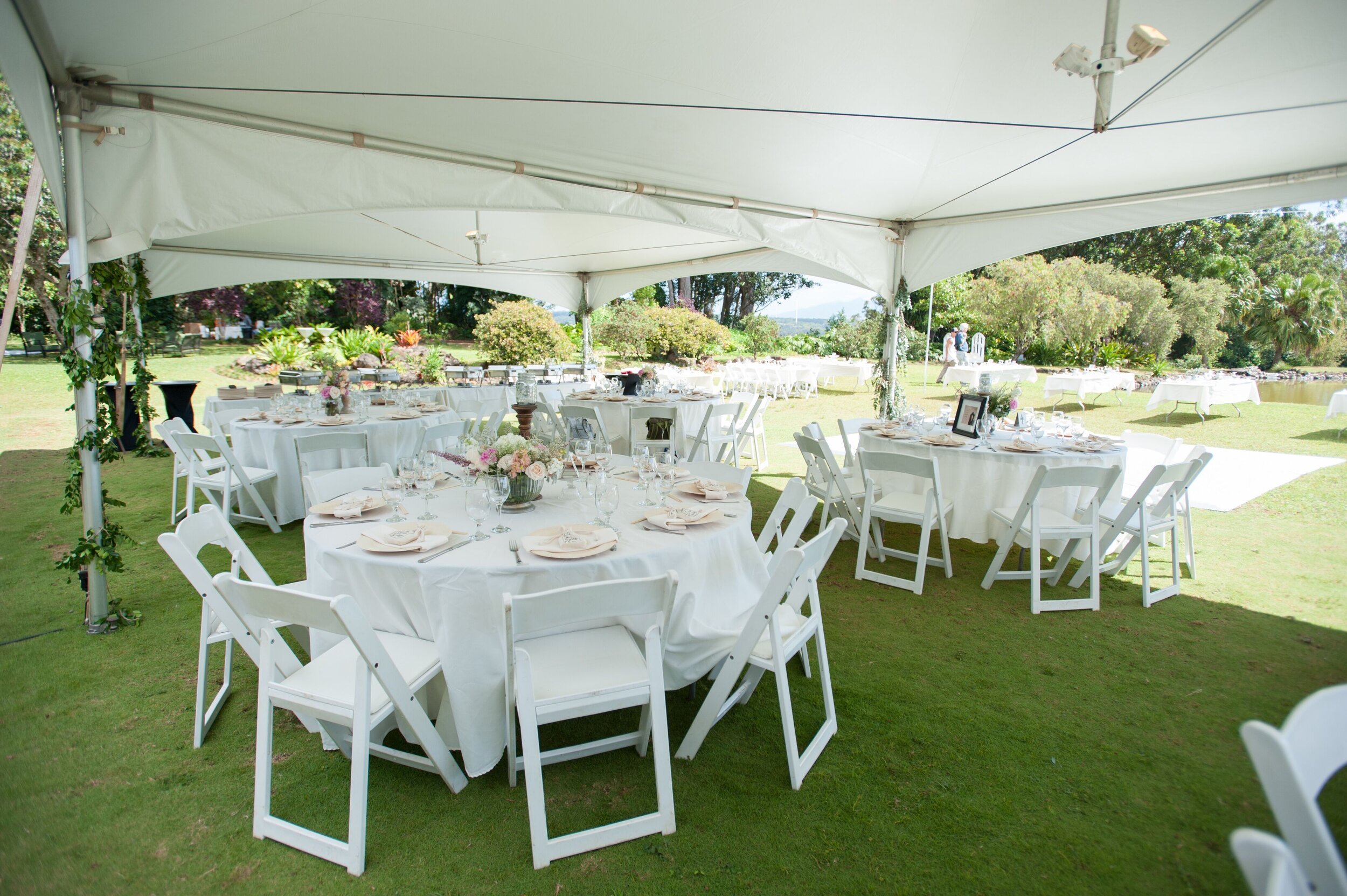 table and chair full service setup by dupage tents and events