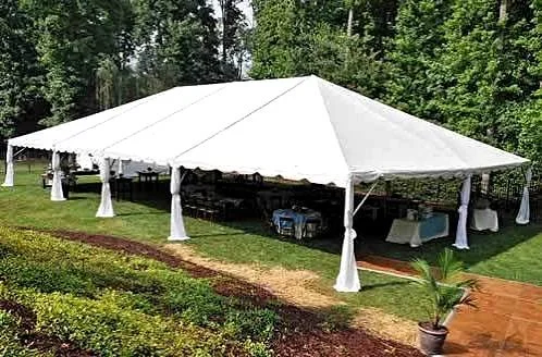 wedding tent setup in hinsdale illinois by dupage tents & events