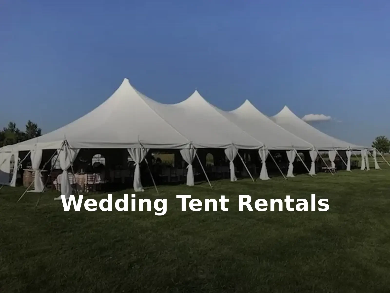 Wedding tent rental setup serving Chicago suburbs and surrounding areas