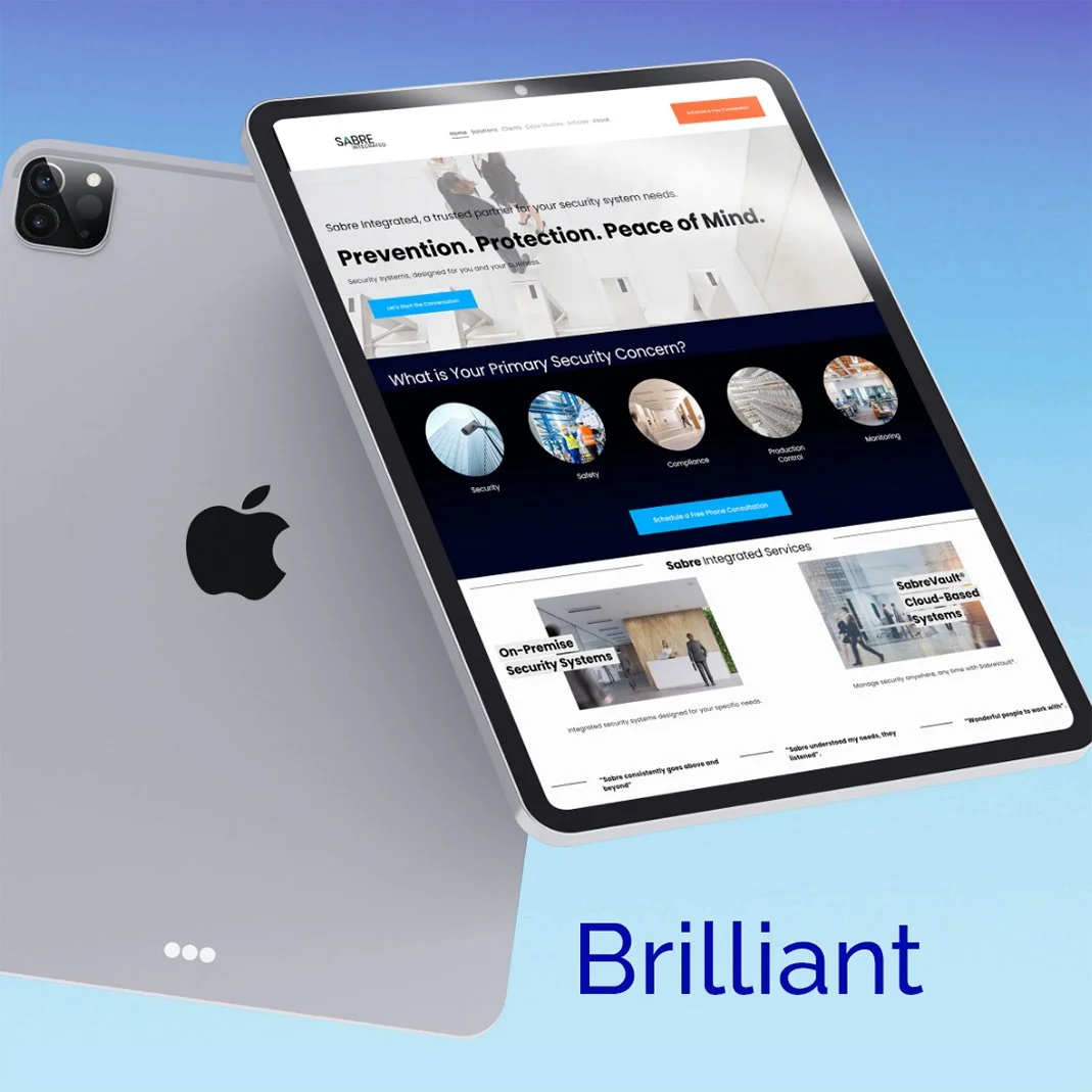 Ipad presenting a website