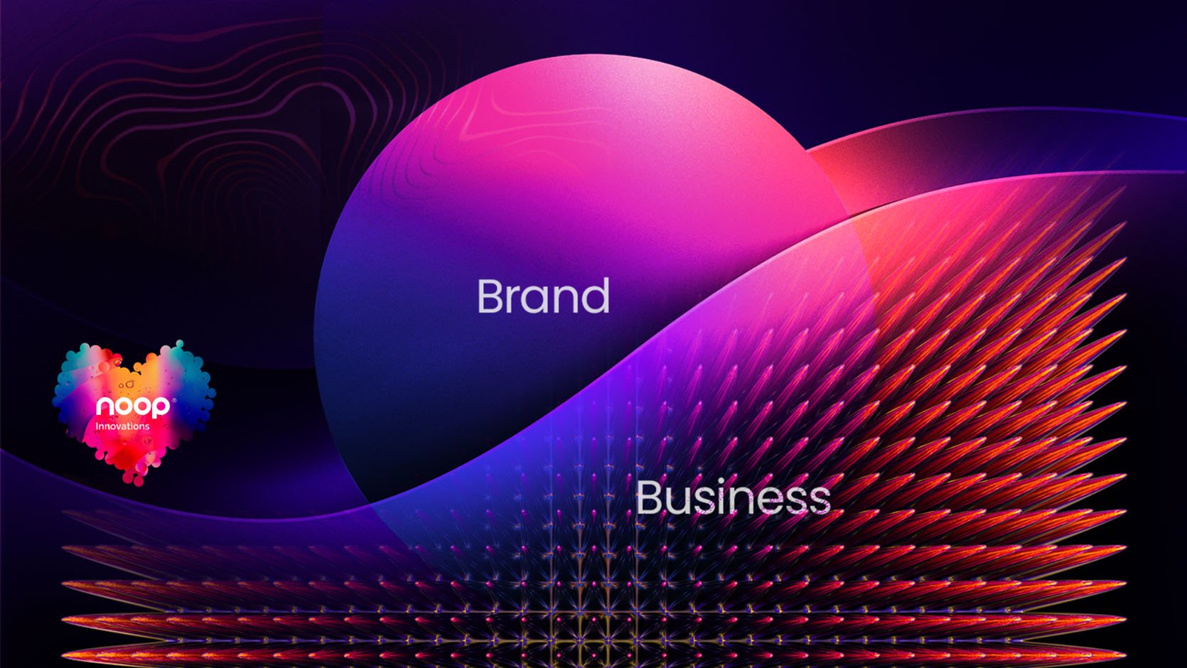 BRAND& BUSINESS words on abstract diagram