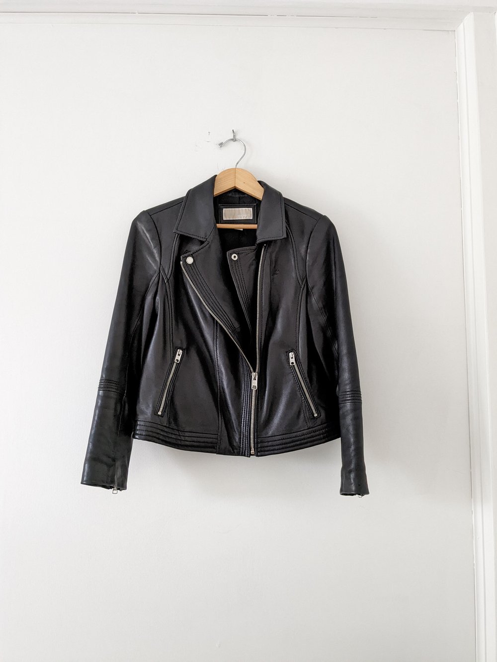 Michael Kors Leather Jacket | Large — Evergreen Consignment Studio | Buy &  Sell Pre-Loved Clothing.