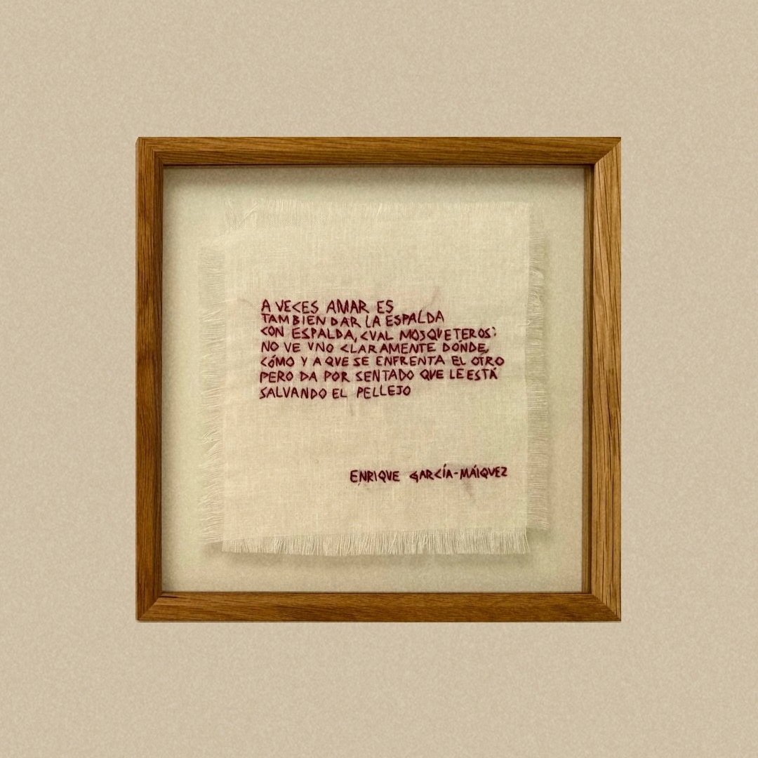 ARTE DE POEMA BORDADO A MANO SERIE No.2