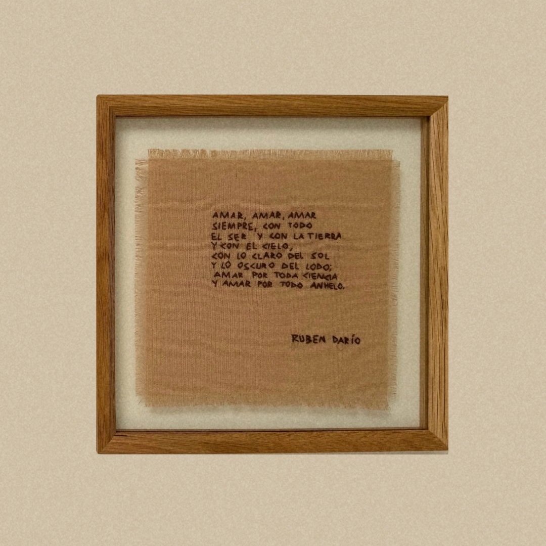 ARTE DE POEMA BORDADO A MANO SERIE No.7