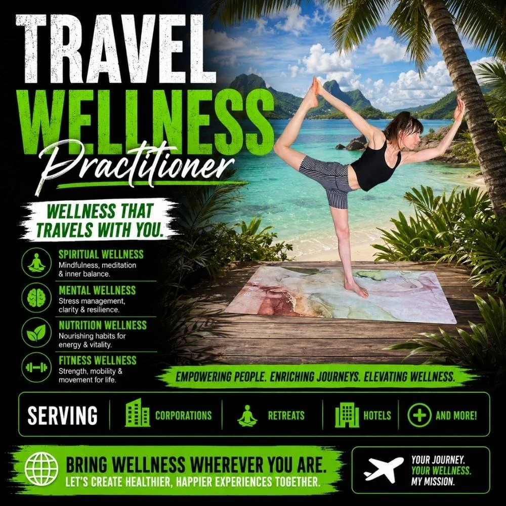 “Rozalia Kieliszkiewicz of Rozzebud at Soul Food Fitness providing holistic Travel Wellness Practitioner services for retreats, events, and global wellness travel support.