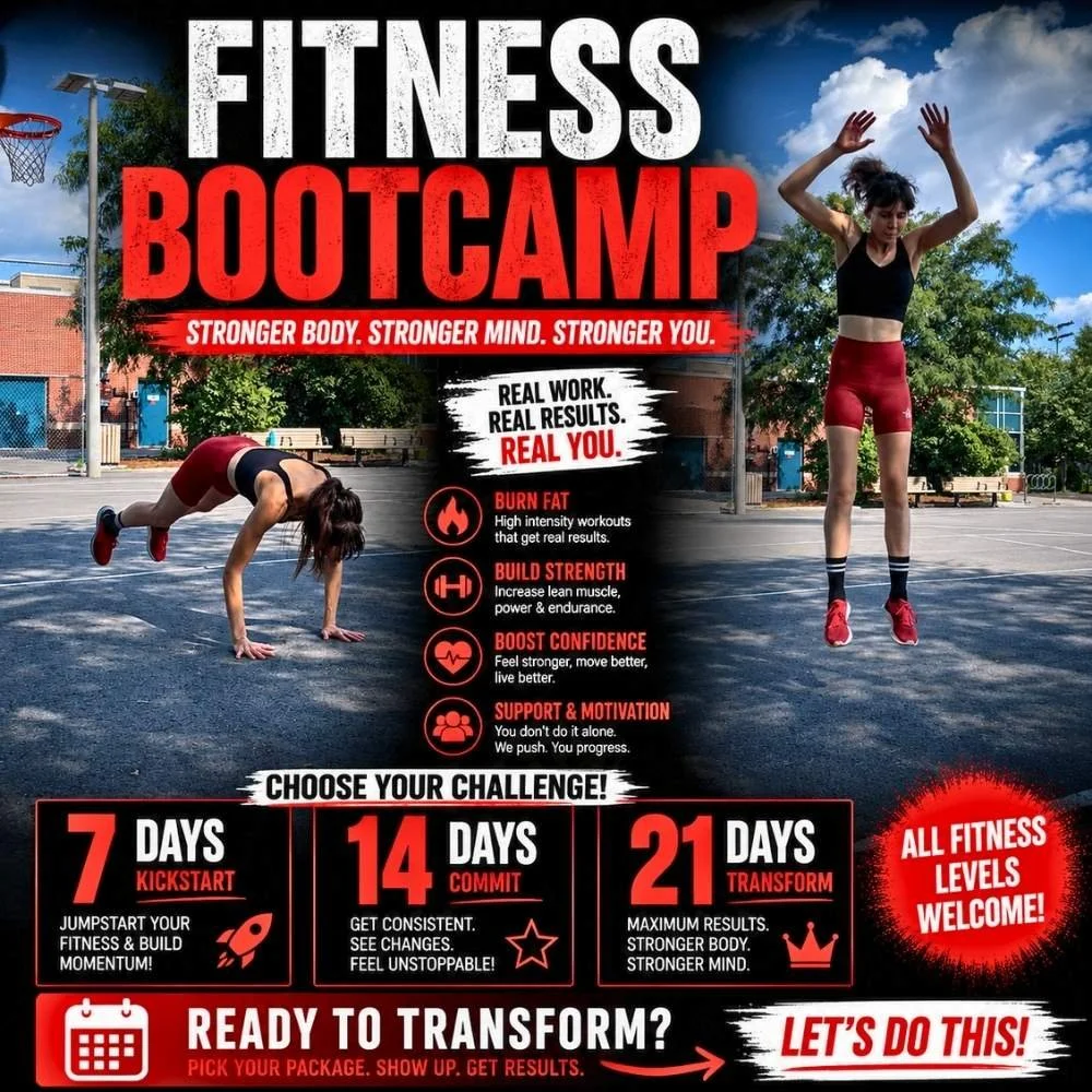 Fitness Bootcamp Consultation Packages: 7, 14 & 21 Days.
