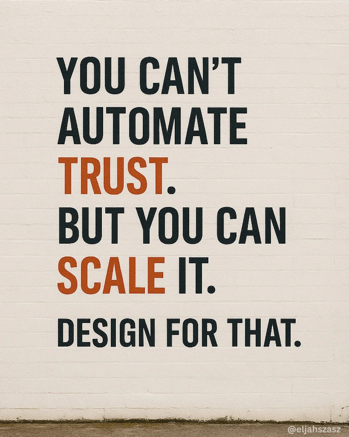 You can’t automate trust.
But you can design for it.
You can scale it.
Every AI system you implement will either
increase trust or erode it.
Not because of the tech.
But because of how you structure visibility,
feedback, and accountability i