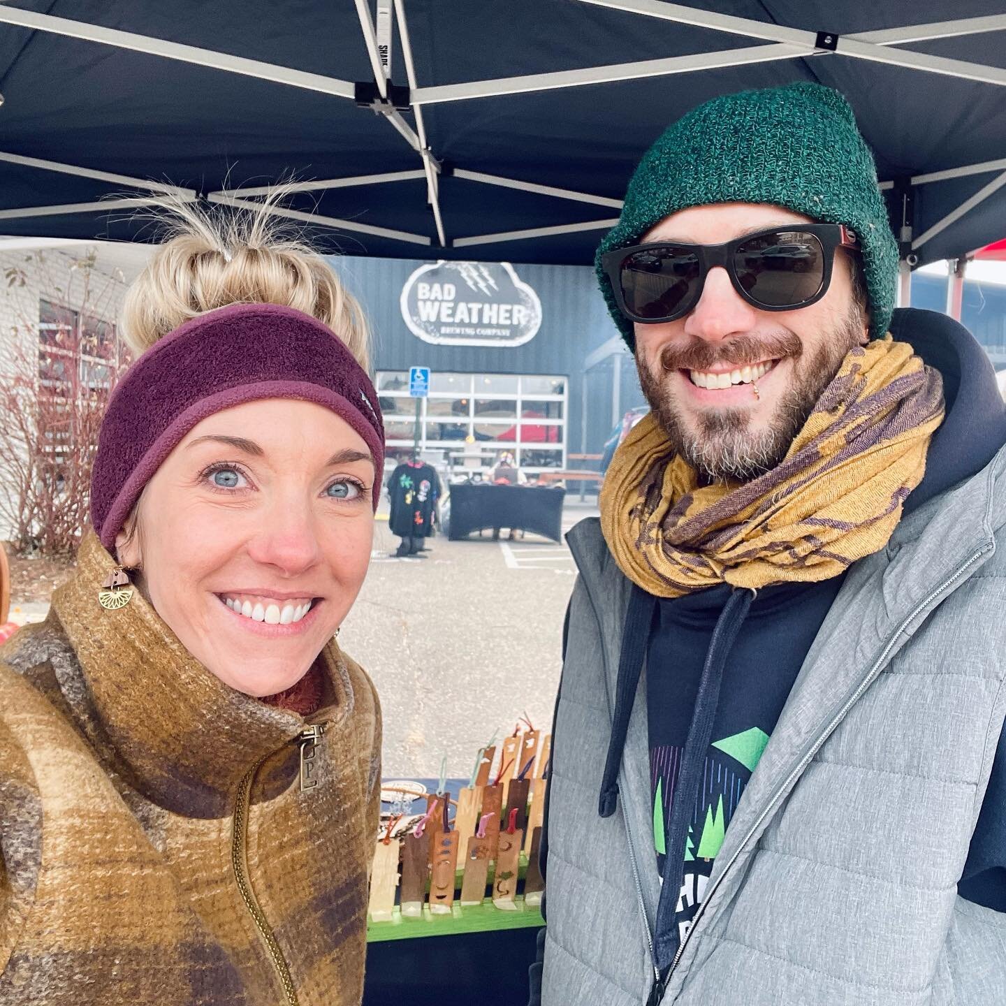 What a fun day at @badweatherbrew for Small Business Saturday! We had a great time seeing everyone and meeting new people! Never a bad day even in the chilly weather. Thanks to everyone who braved the cold - cheers! See you at our next event 🫶🏼
.
.