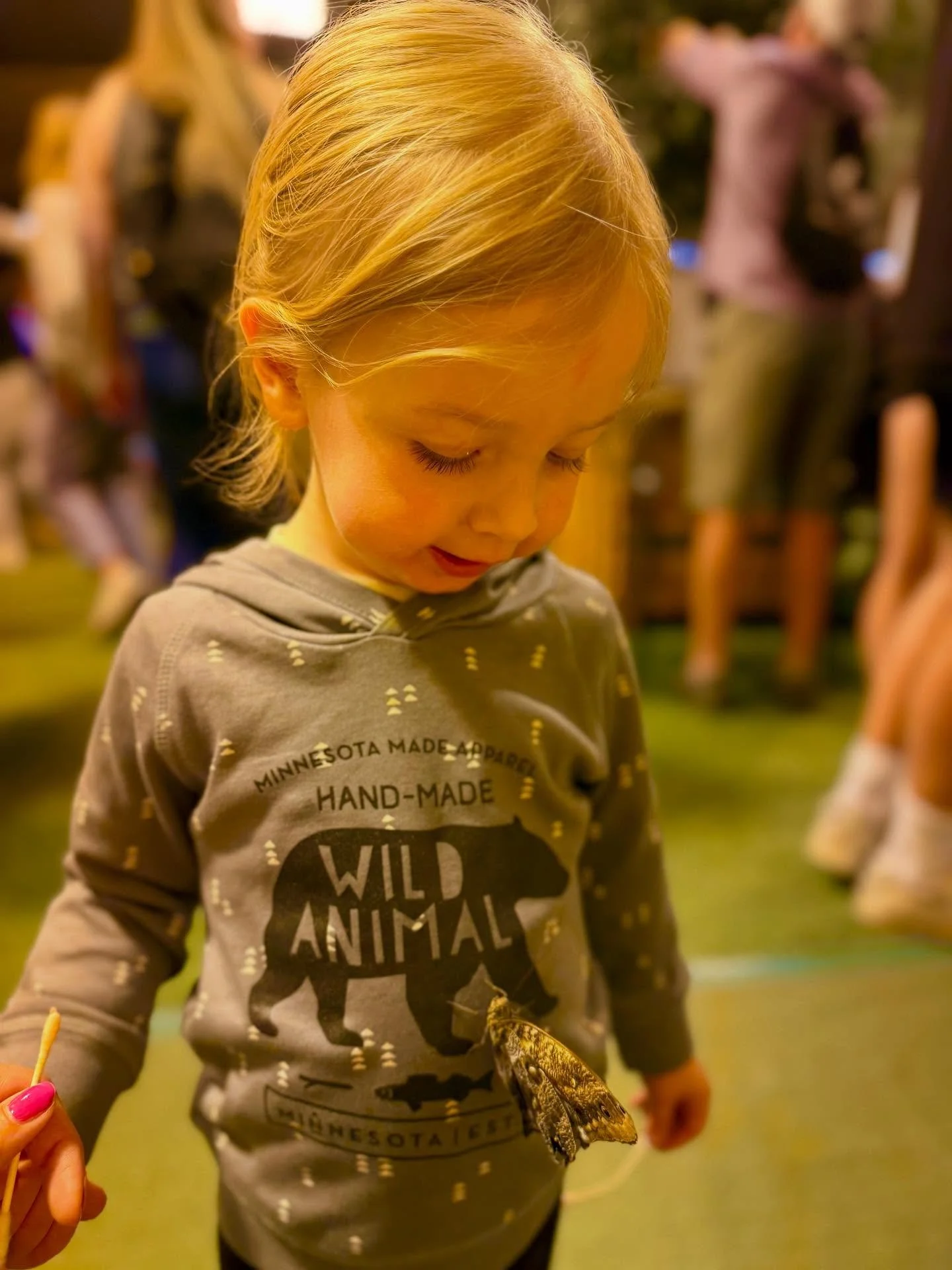 Have you been to the @mnstatefair yet? We had a great time last night and our little wild animal loved the butterflies in her @minnesotamadeapparel sweatshirt. There are so many great local vendors to support at the fair. Who are you supporting??
.
.