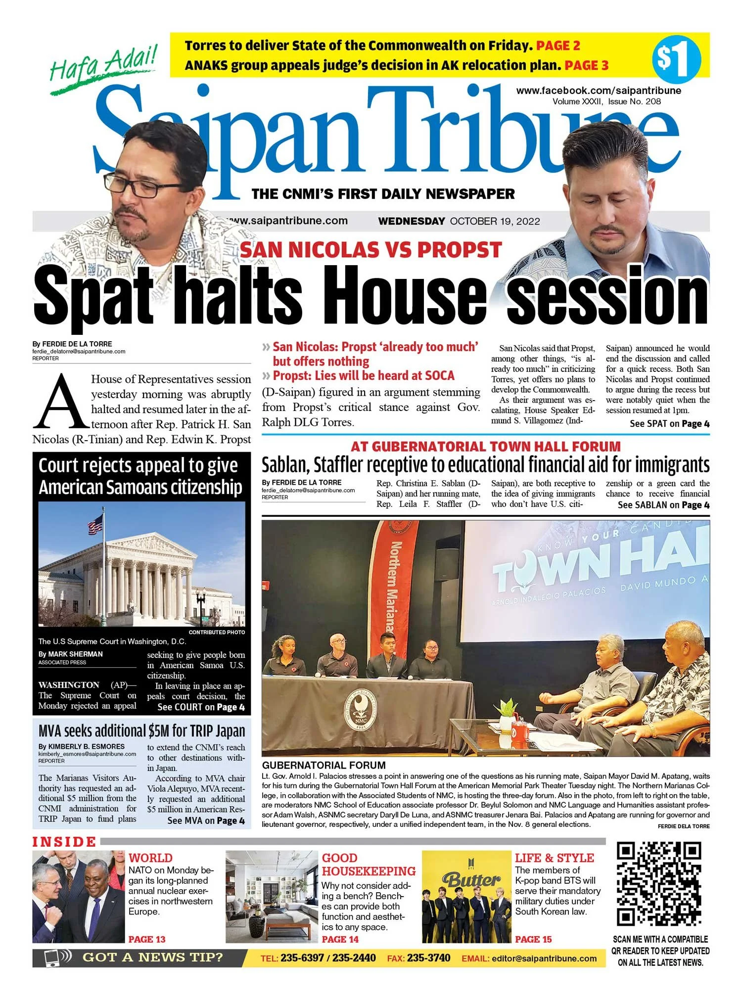 Local News:
Saipan Tribune