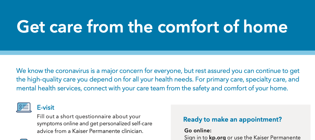 Kaiser Permanente | COVID Communications