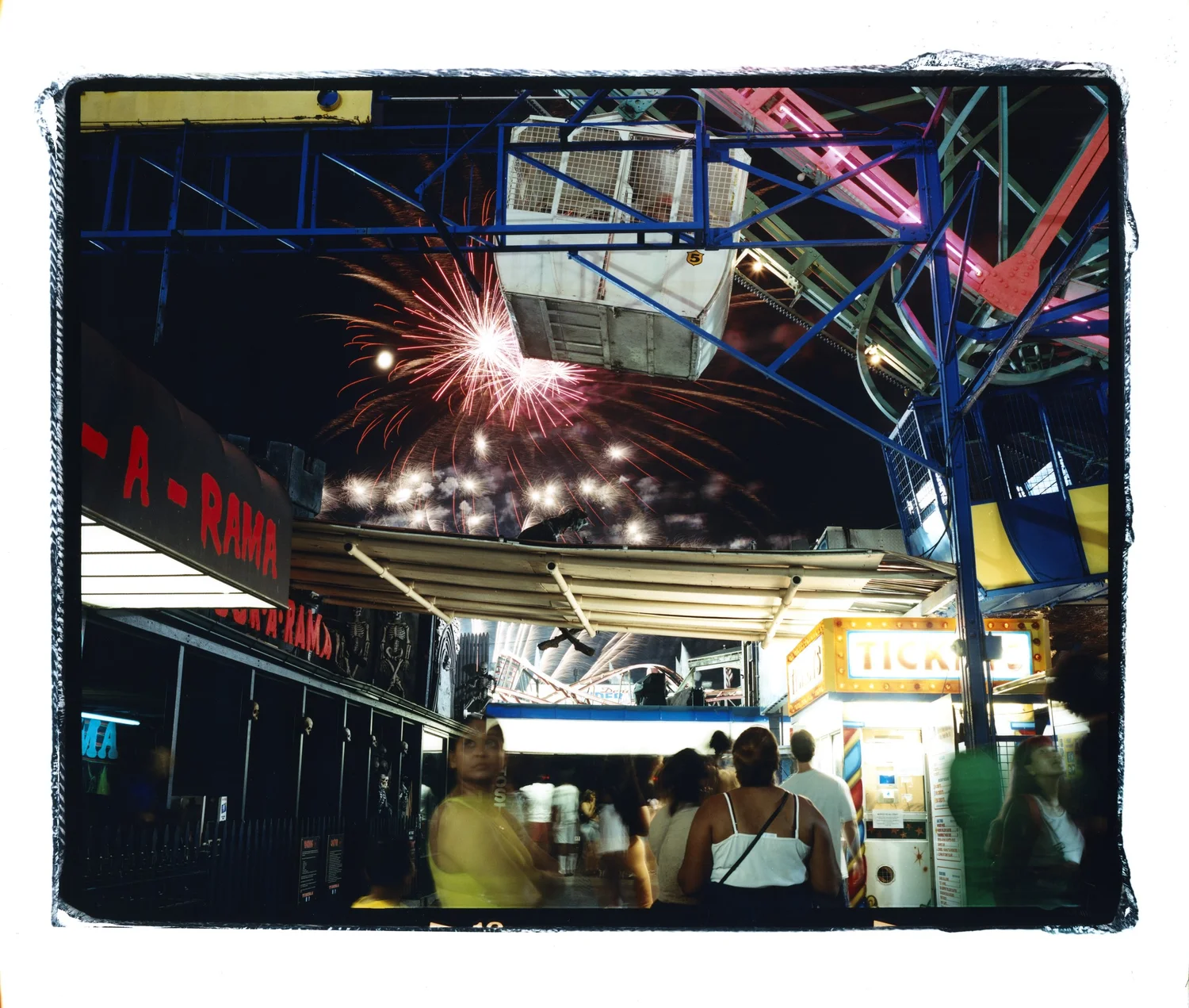 Fireworks Under Wonder Wheel