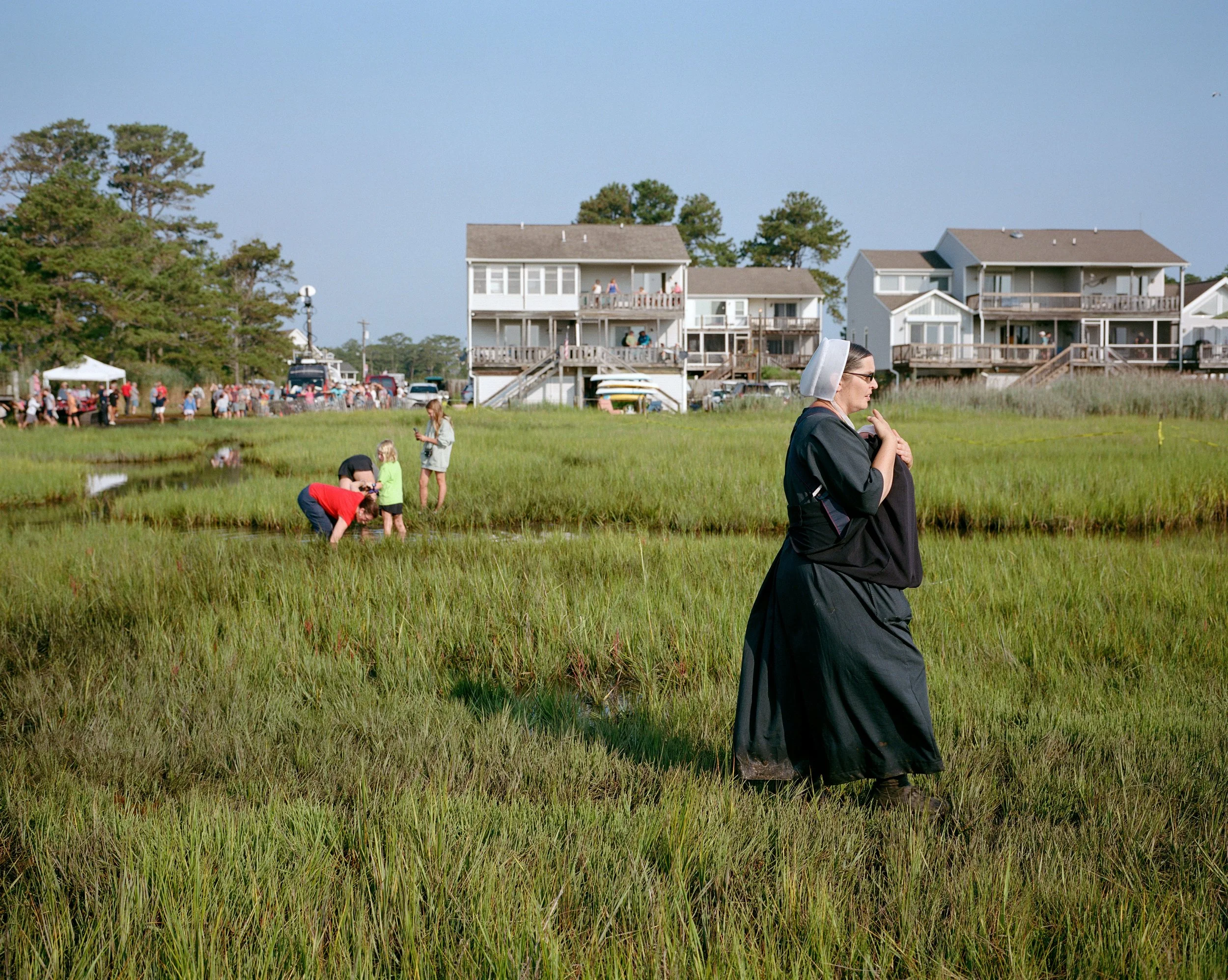 Amish Woman Passes Through