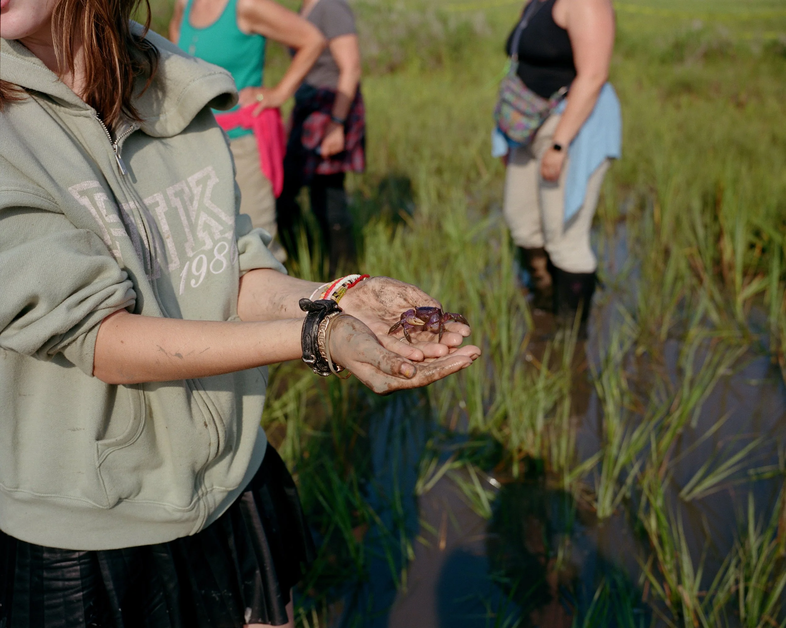 Girl Catches Ghost Crab