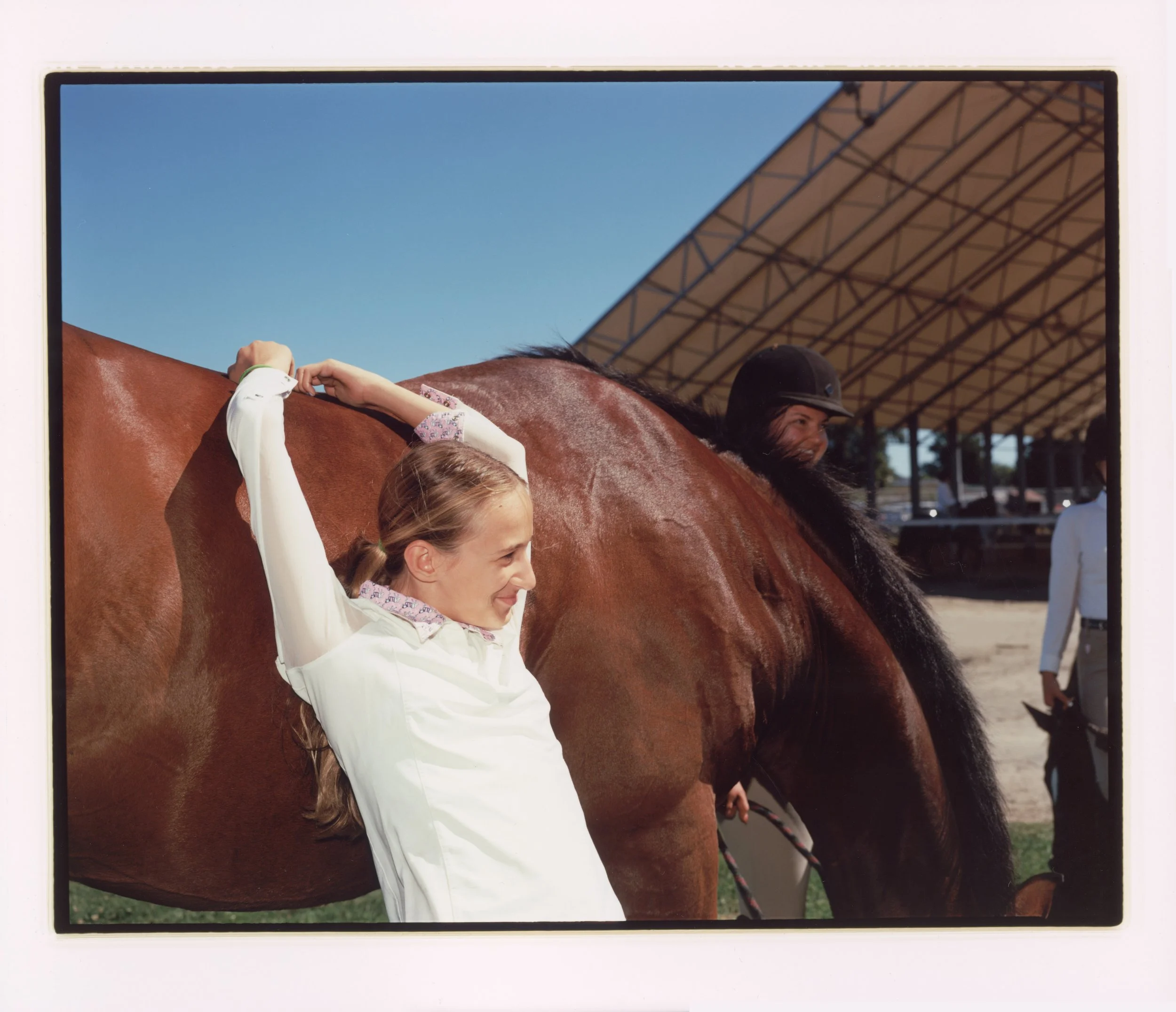 Girl Leaning On horse.jpg