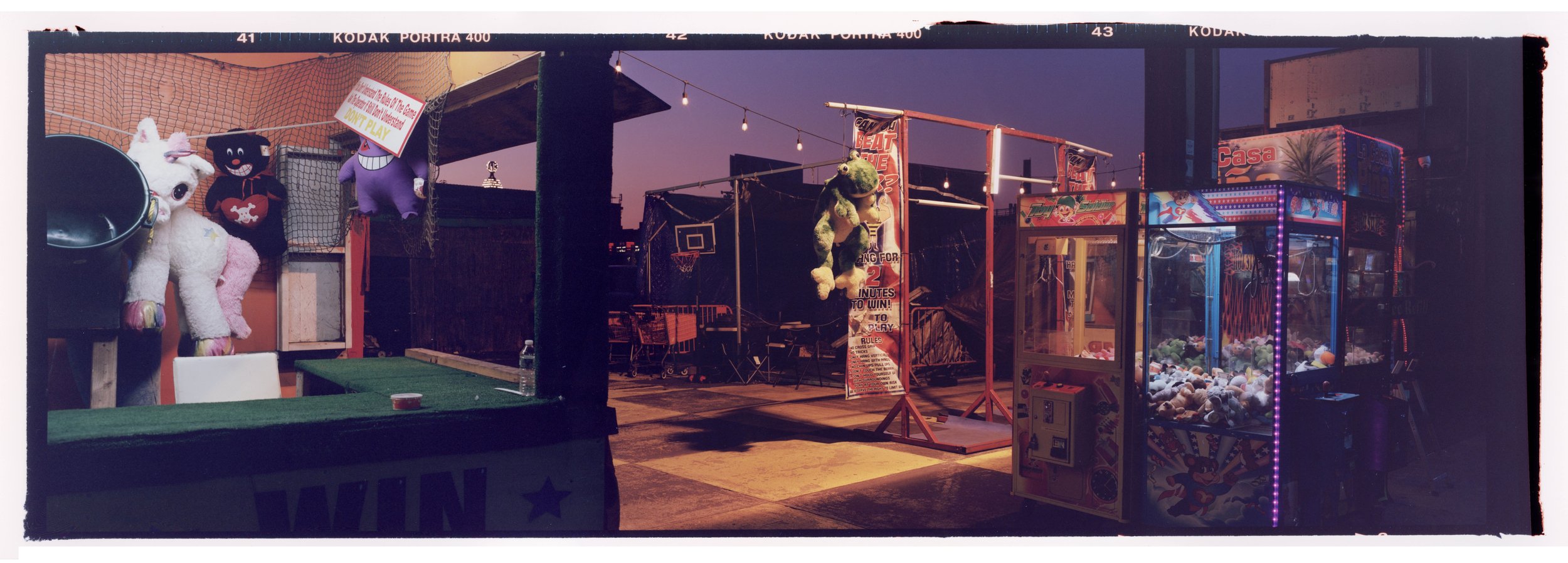 Prize Booth Alley, Coney Island — 6×17 panoramic
