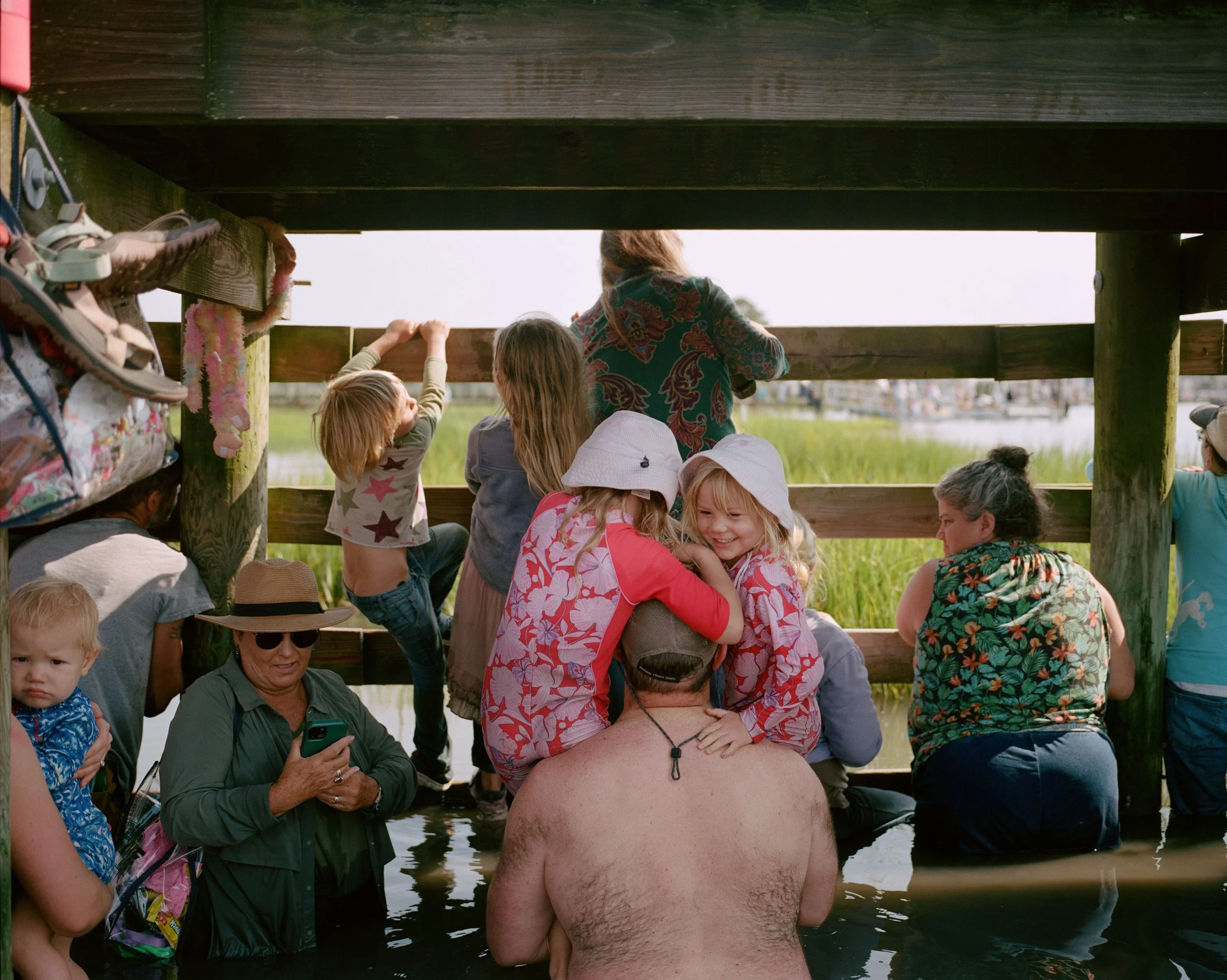 Crowd Under The Boardwalk
