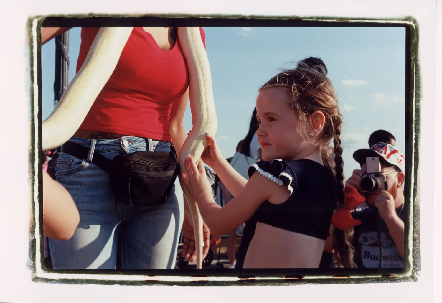 Girl Looking Away at Snake