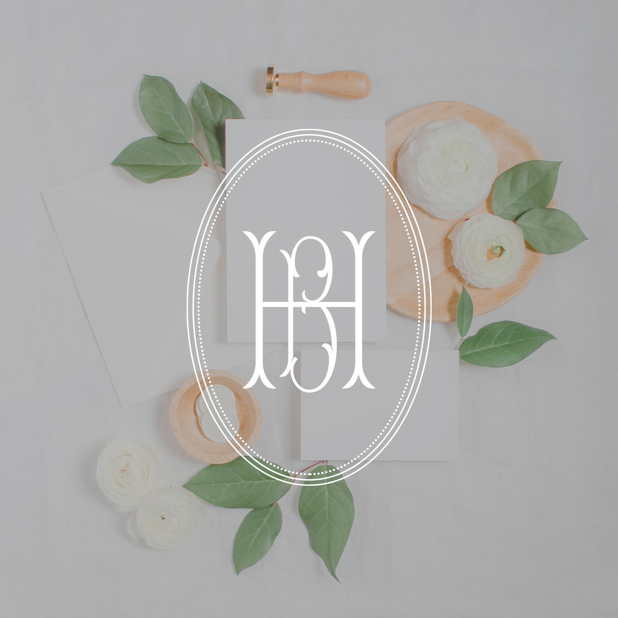 White &amp; Greenery Mockup Set