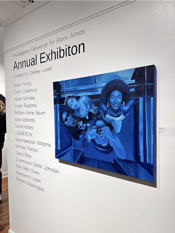 Mural Arts Black Artist Fellowship Exhibition installation image. Photo credit: Forbidden Fruit