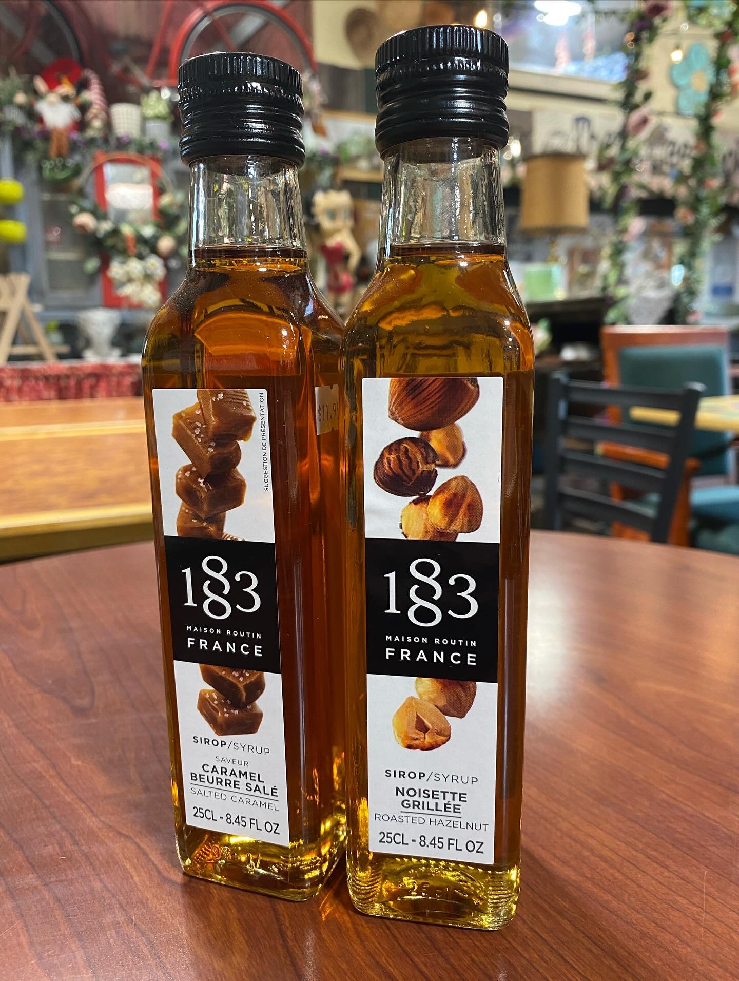 These mini syrup bottles will be great to take on a camping trip 😉 
#coffeelovers 
#coffeetime 
#deherdtgardens 
#barrheadsgardencenter 
#coffeeshop