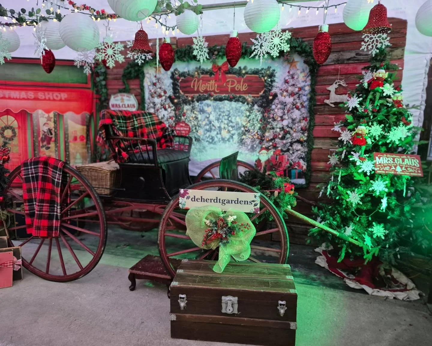 We have several photobooths set up for the Christmas season 🙂 Make beautiful memories with family &amp; friends 🩷
We are open 9 to 5
#deherdtgardens 
#makingmemoriestogether❤️ 
#barrheadsgardencenter