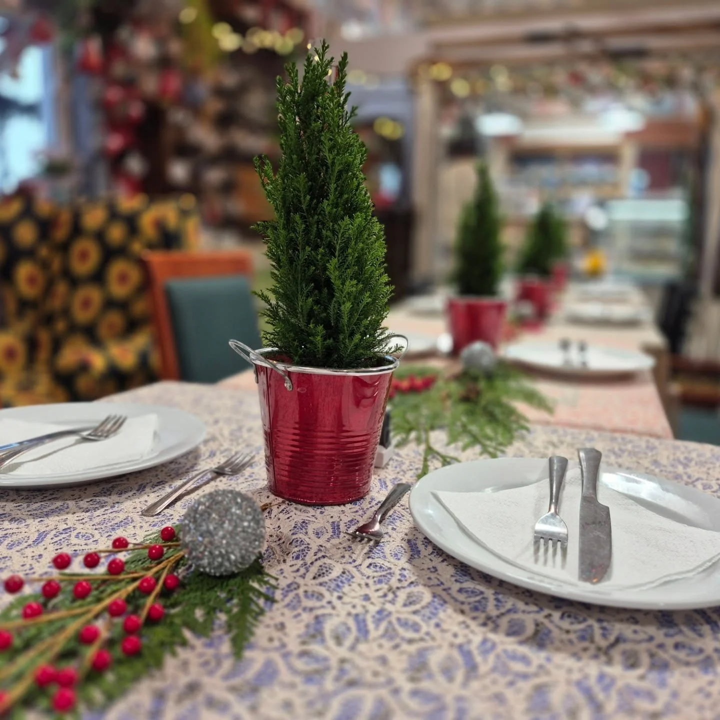 A Christmassy birthday lunch in our Coffeenook 🙂
#deherdtgardens 
#coffeeshop