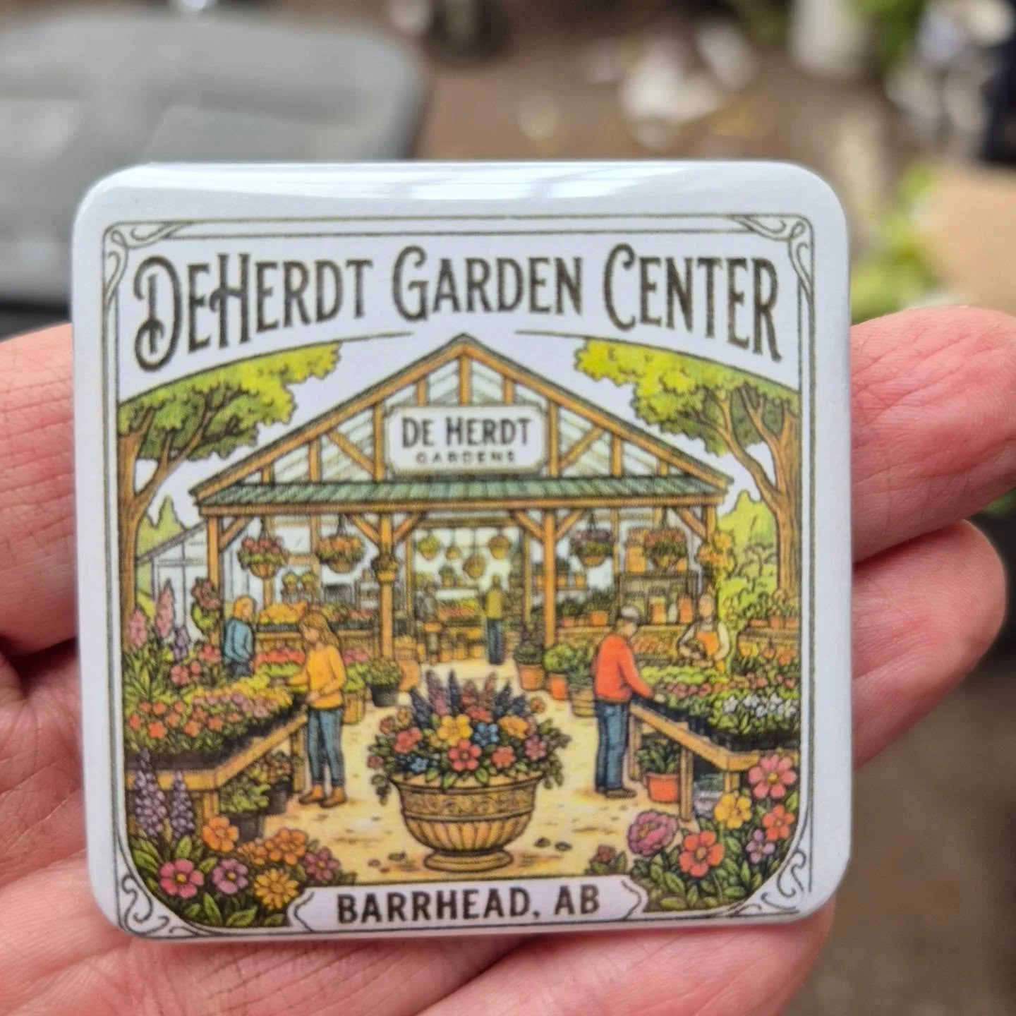I found the most cutest magnet in our mailbox this morning ❤️ 
Thank you to the lady who made it 🙂 could you contact us pls
#deherdtgardens 
#coffeeshop