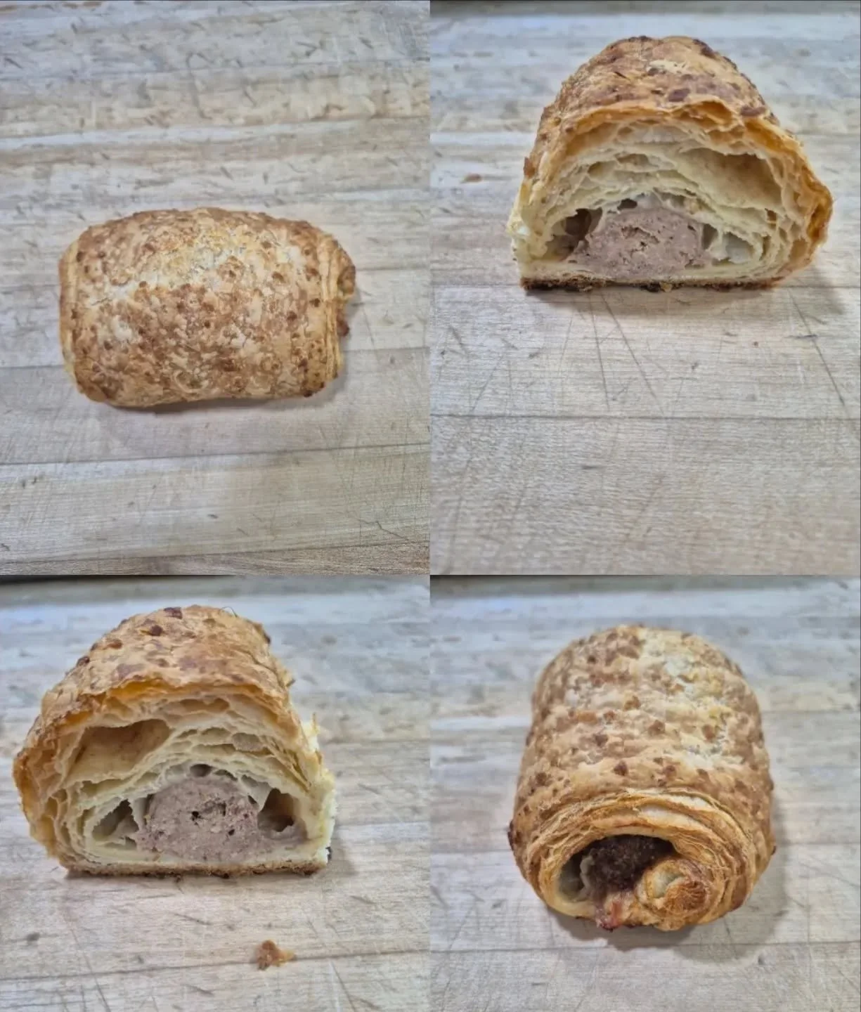 Meet the treat- savory edition 
Our sausage rolls are inspired by a Belgian classic- Worstenbrood ( translates to sausage bread) 
we raise our own beef and pork, butcher them locally and add simple ingredients and spices! Rolled in a scratch made who
