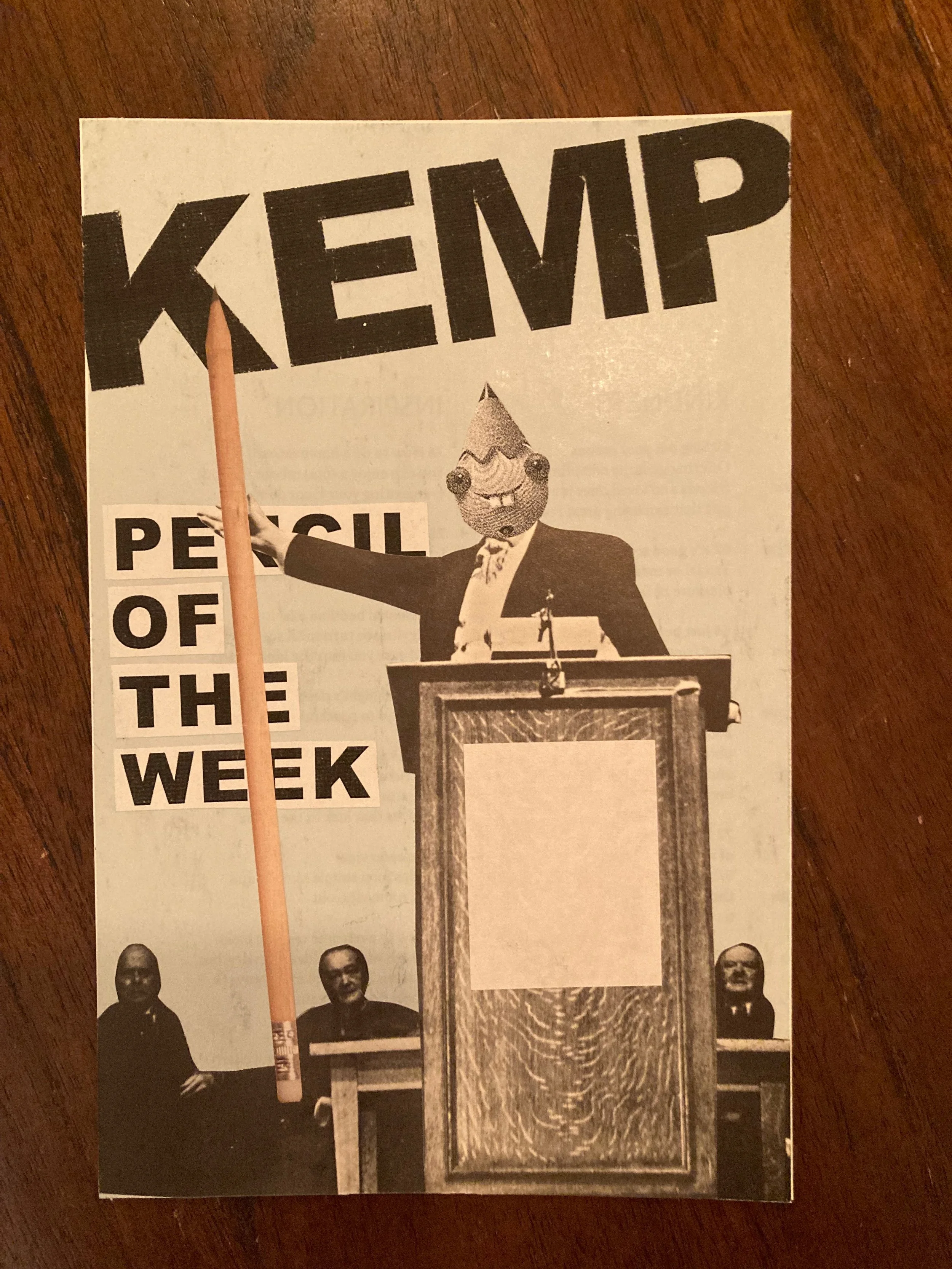 Alternate cover art for Pencil of the Week #14.