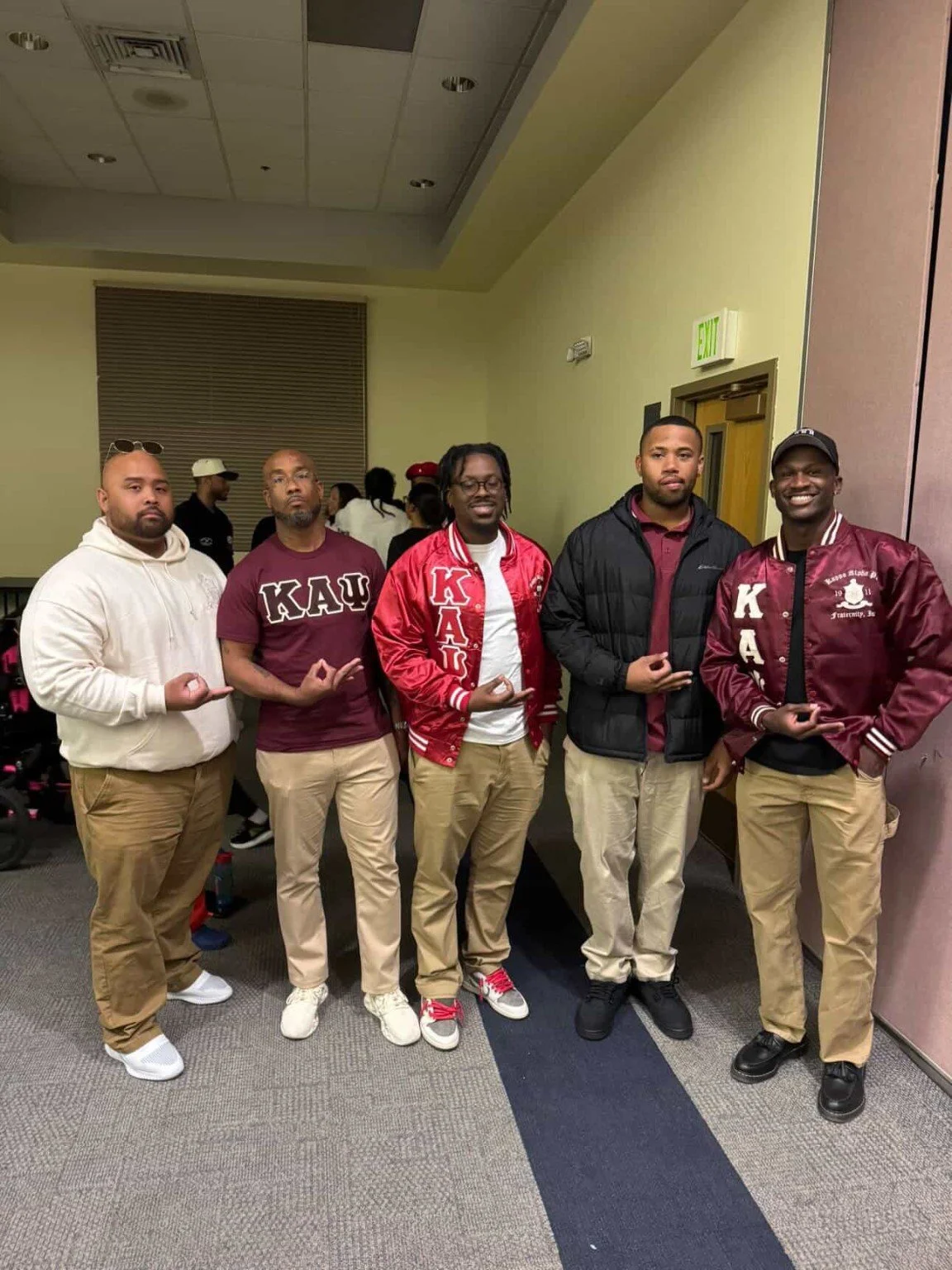 New brothers in red blazers