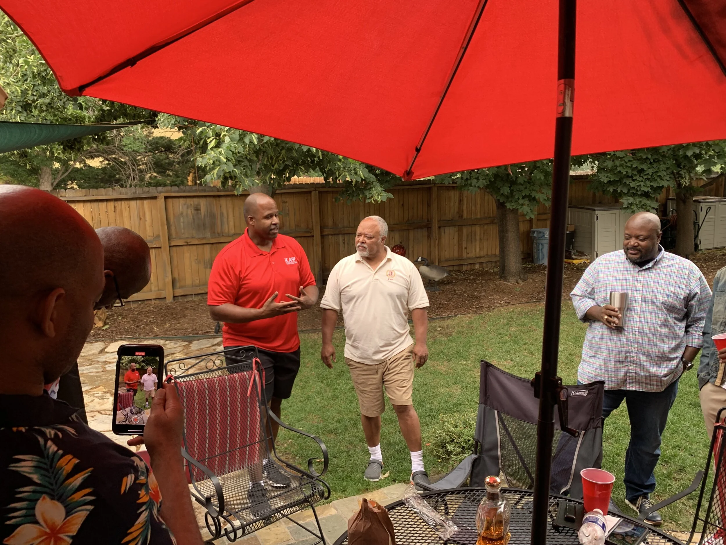 Senior Kappa brothers in conversation