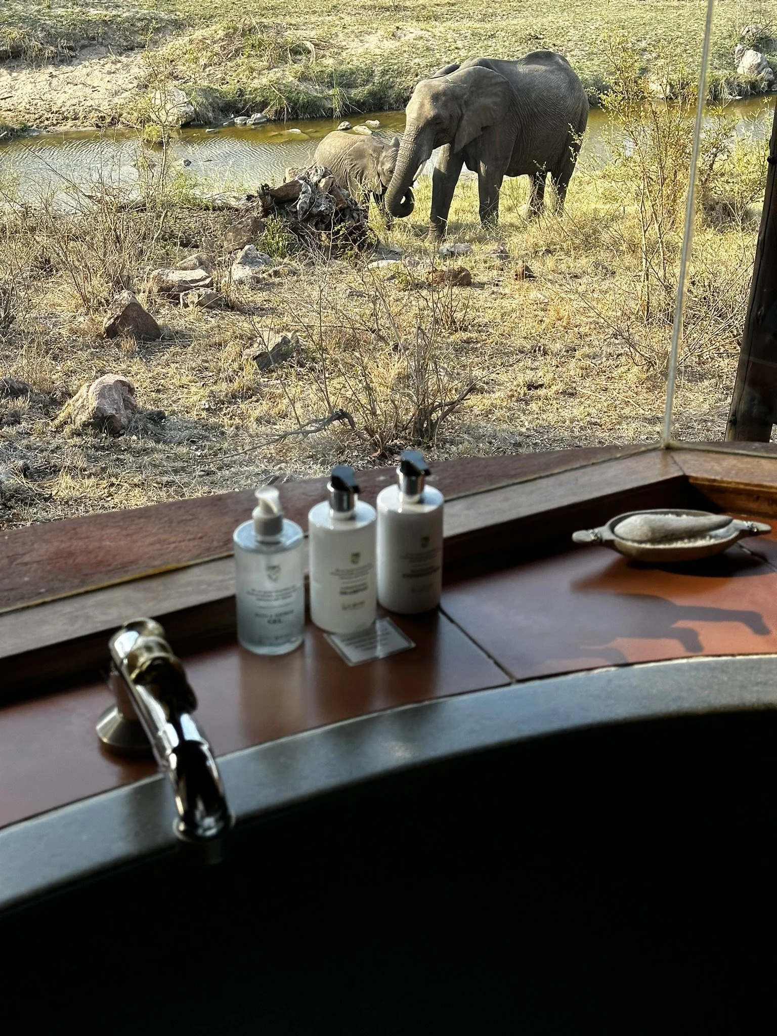 View from the bath at Lukimbi Lodge