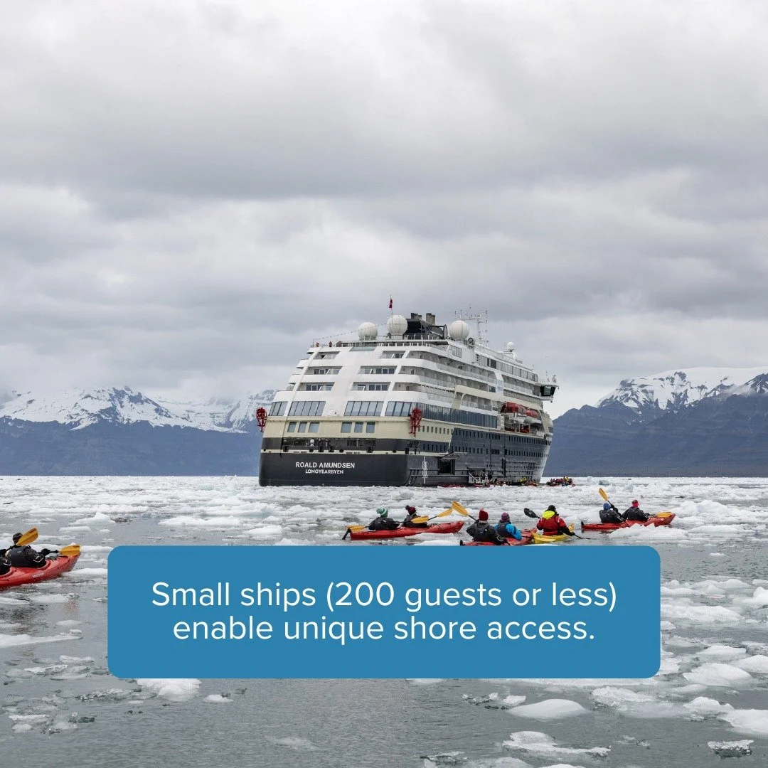 With fewer than 200 guests onboard, expedition ships reach places the big ships can&rsquo;t, remote, wild, and transformative.

#LoveCruise #CruiseBeyondTheOrdinary #ExpeditionCruise #NationalTravel