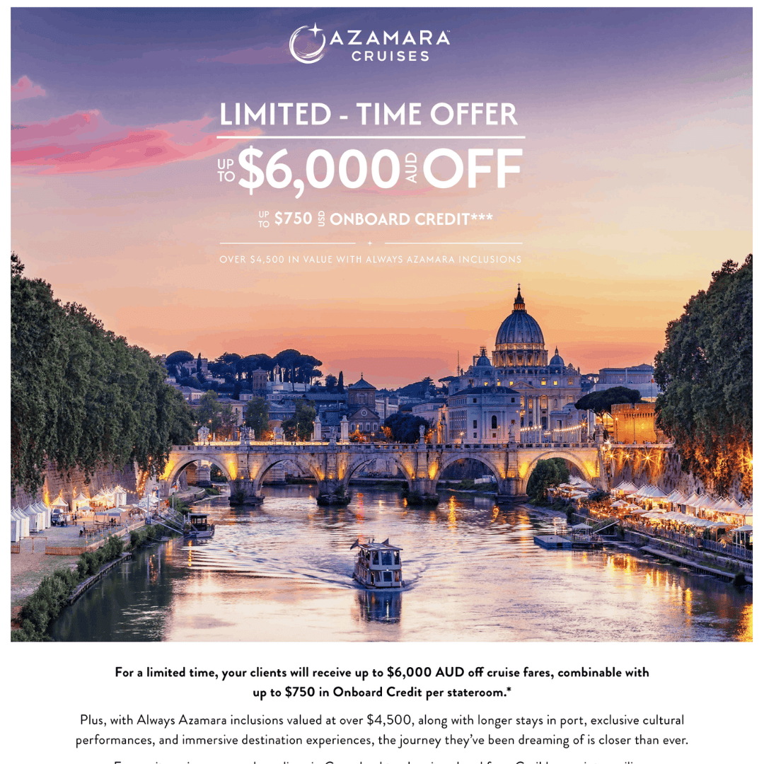 Azamara Flash Sale | The World’s most captivating regions