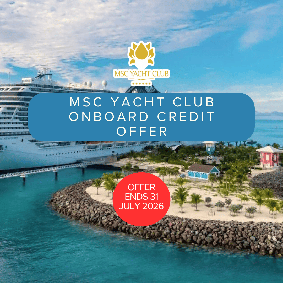 MSC Yacht Club Onboard Credit Offer