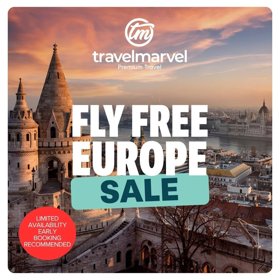 Discover Europe&rsquo;s iconic cities, charming riverside towns and unforgettable landscapes with Travelmarvel&rsquo;s limited-time Fly Free Europe Sale.

Book a selected 2027 Europe river cruise or tour and enjoy free return economy flights, making 
