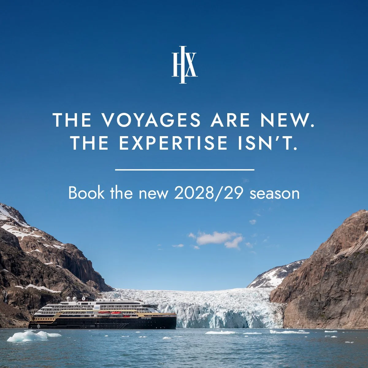 🌎 The voyages are new. The expertise isn&rsquo;t.

HX Expeditions has launched its new 2028/29 season, with new adventures taking you to Antarctica &amp; South Georgia, West Greenland, Alaska, Scandinavia and beyond.

And there&rsquo;s a great reaso