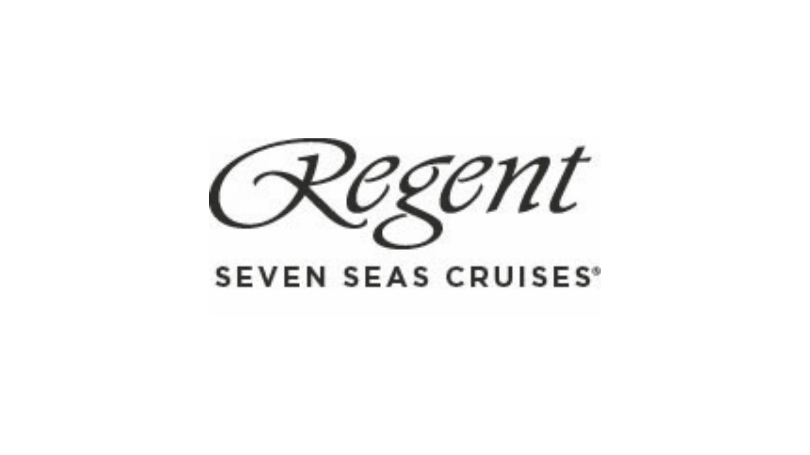 Logo for Regent Seven Seas Cruises in black and white with elegant font.