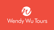 Wendy Wu Tours logo with red background and white text
