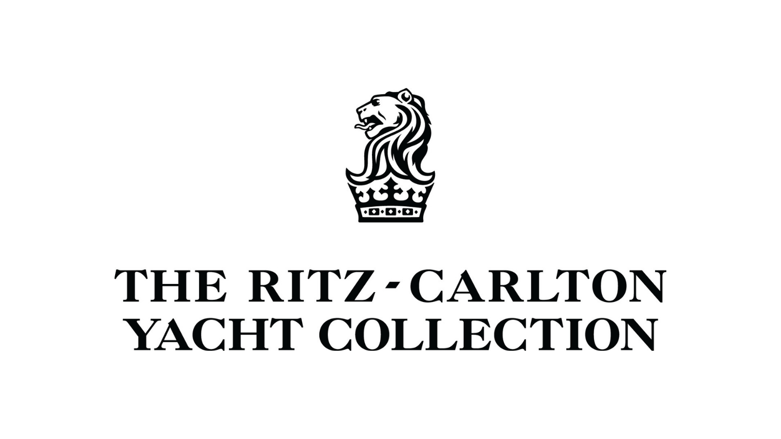 Logo of The Ritz-Carlton Yacht Collection featuring a lion's head atop a crown with the brand name below.