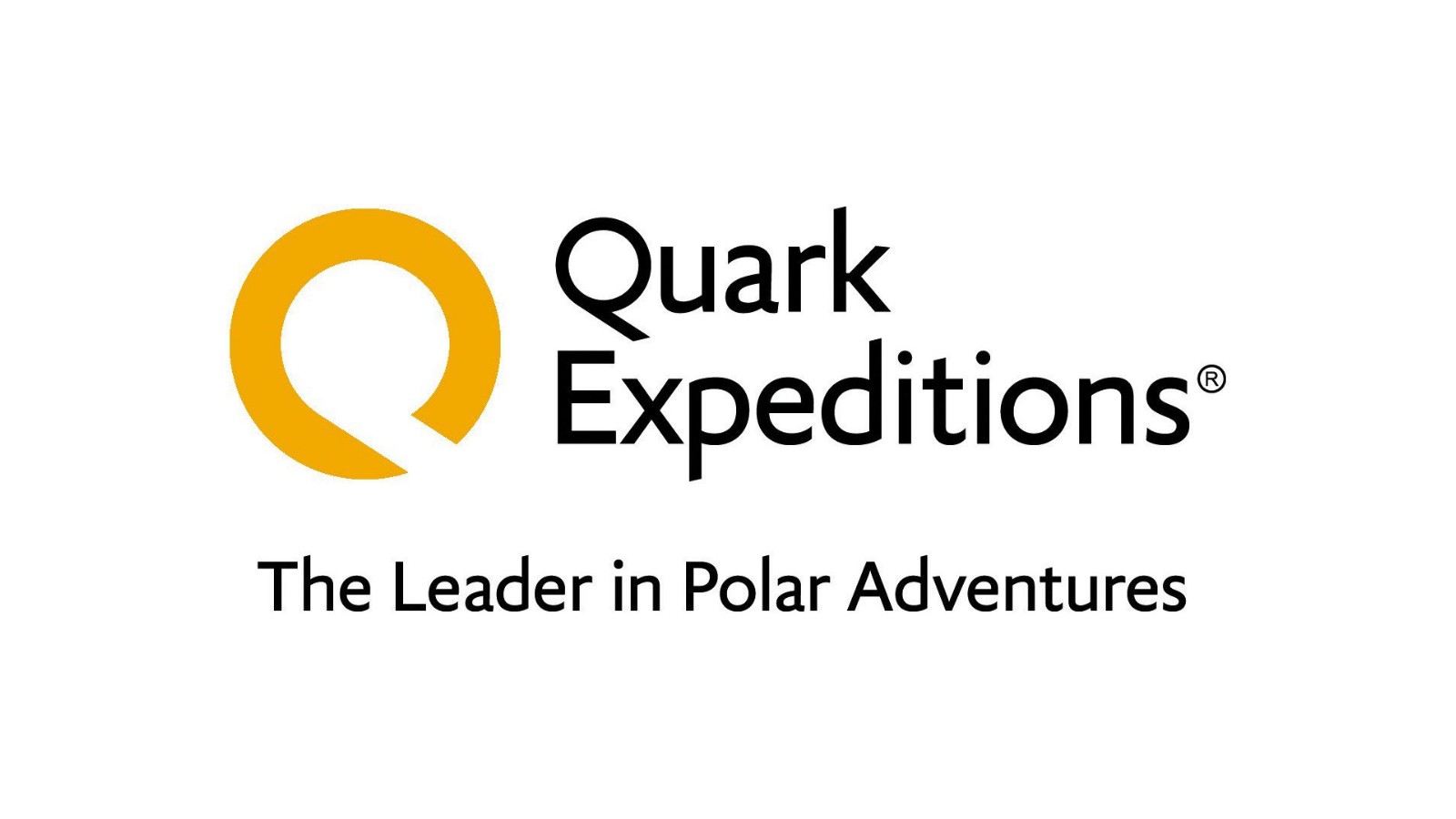 Quark Expeditions logo with a gold circle and black and white text that reads 'The Leader in Polar Adventures'.
