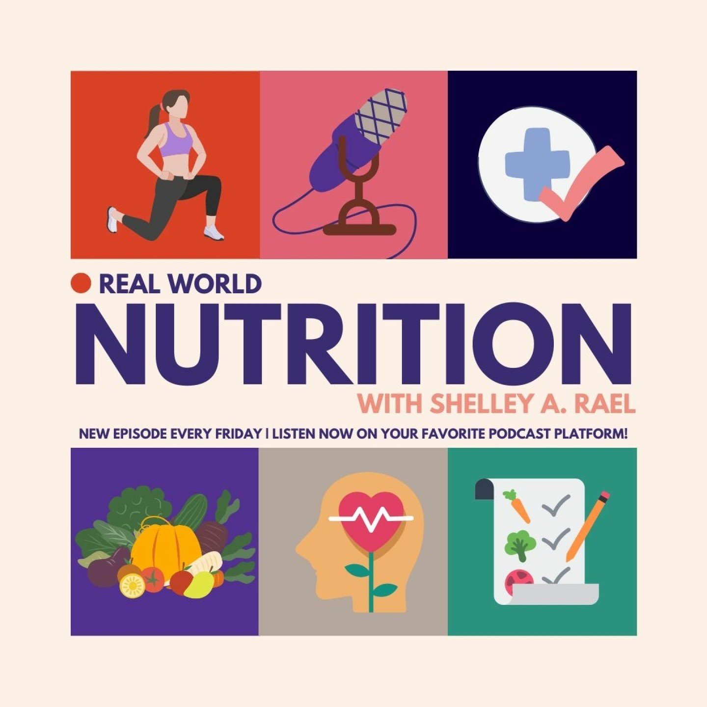 🎙️Have you heard the Real World Nutrition Podcast with Shelley A. Rael? 🎙️

🎧Welcome to a podcast where we cut through the noise of diet fads, cleanses, and unrealistic eating trends and dive straight into the heart of real-world nutrition.

🎙️ A