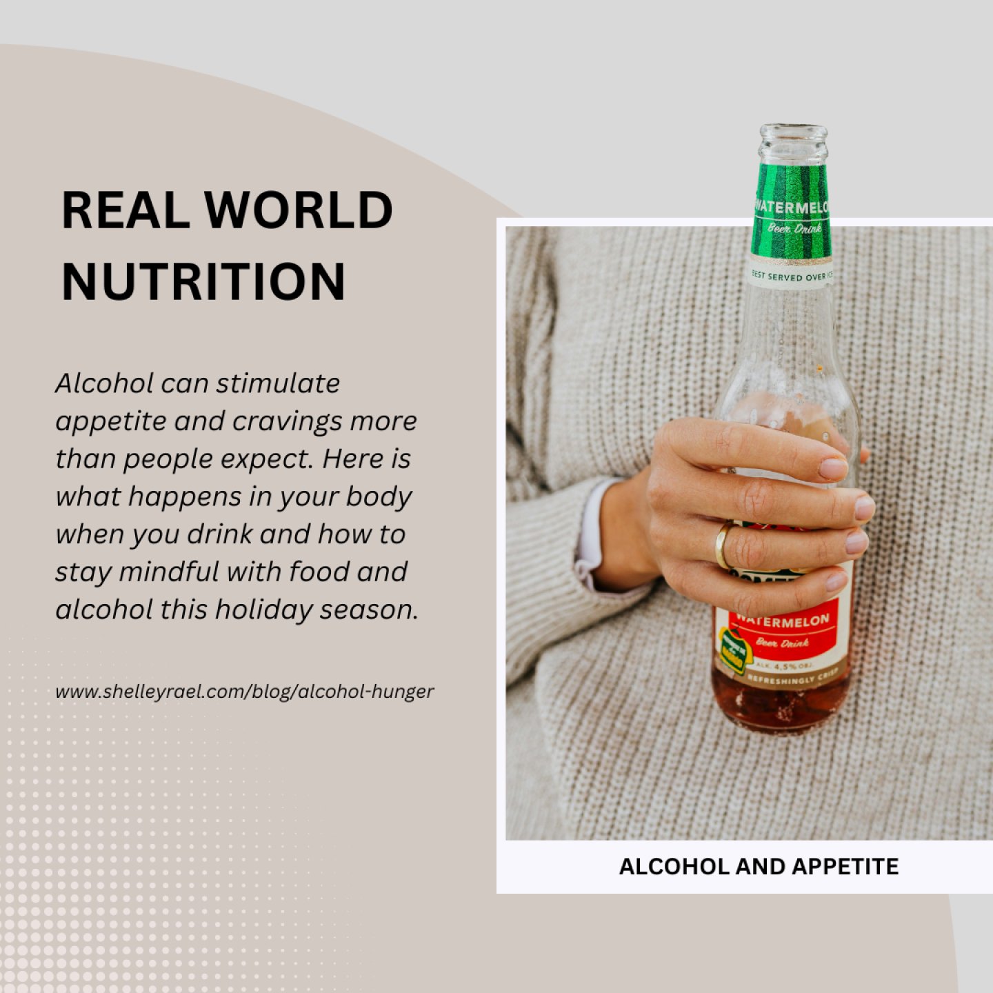 Alcohol affects appetite and cravings in ways many people have never been taught. It is not just about &ldquo;willpower&rdquo; or making the right choice. There are real physiological reasons why that second drink makes the snack table look more inte